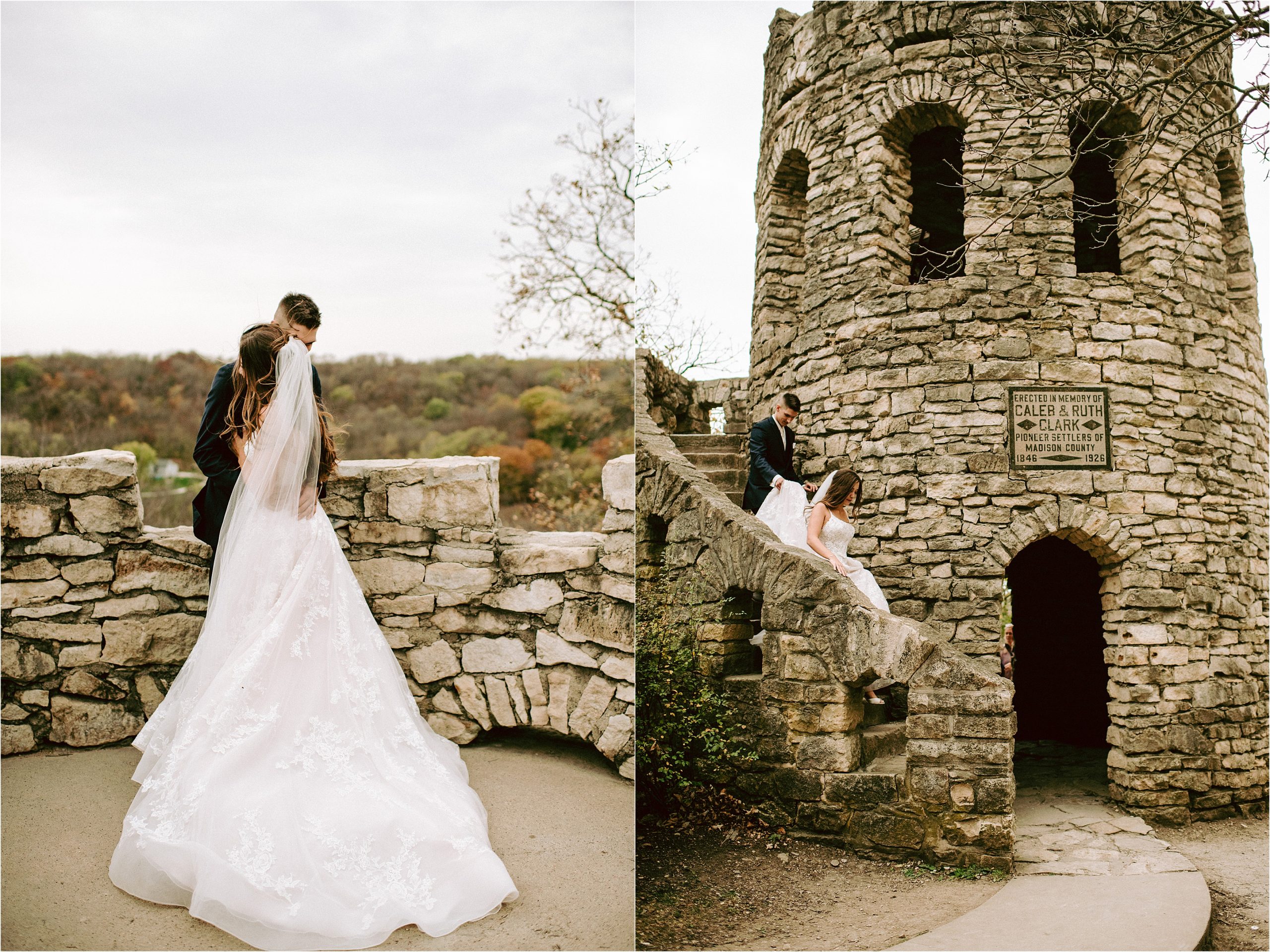 Clark Tower Winterset Iowa Wedding Photos