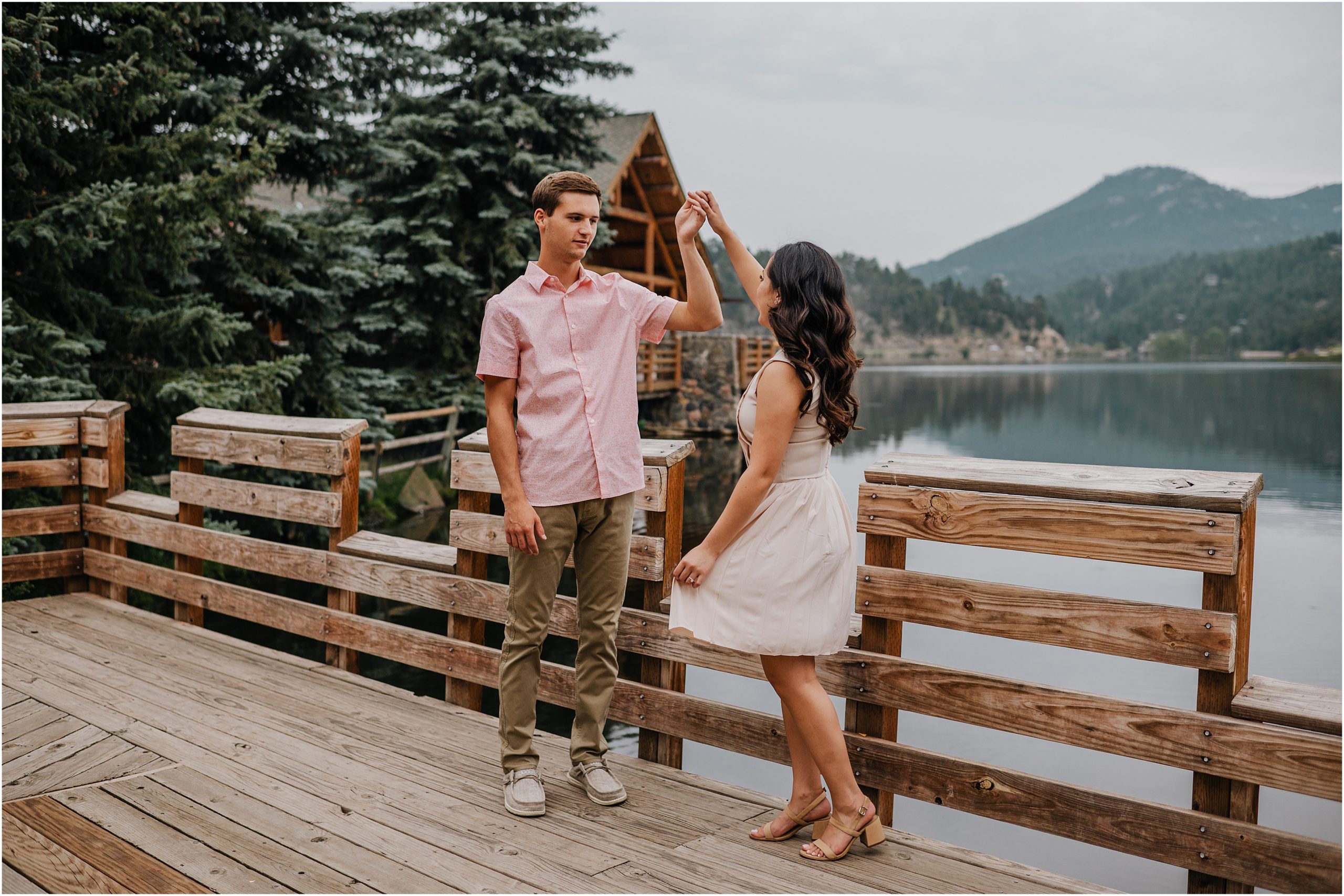 Evergreen Lake Colorado Engagement Photos